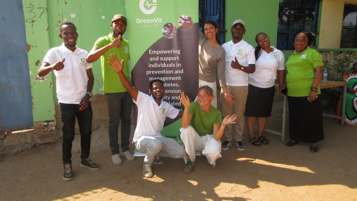 Two German medical students on a week of community health in Moshi with GreenVit Health